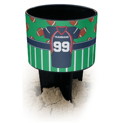 Football Jersey Black Beach Spiker Drink Holder (Personalized)