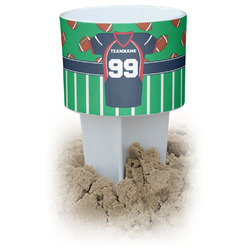 Football Jersey White Beach Spiker Drink Holder (Personalized)
