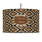 Snake Skin 12" Drum Pendant Lamp - Fabric (Personalized)