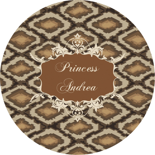 Custom Snake Skin Multipurpose Round Labels - 4" (Personalized)