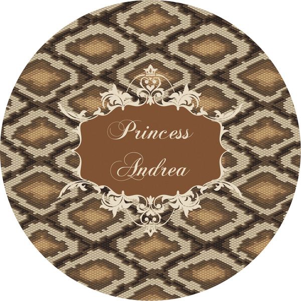 Custom Snake Skin Multipurpose Round Labels - 5" (Personalized)