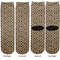 Snake Skin Adult Crew Socks - Double Pair - Front and Back - Apvl