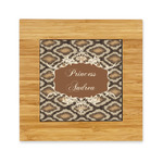 Snake Skin Bamboo Trivet with Ceramic Tile Insert (Personalized)