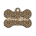 Snake Skin Bone Shaped Dog ID Tag - Small (Personalized)