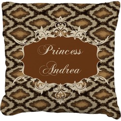 Snake Skin Faux-Linen Throw Pillow (Personalized)