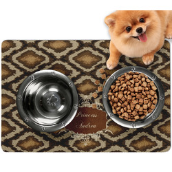 Snake Skin Dog Food Mat - Small w/ Name or Text