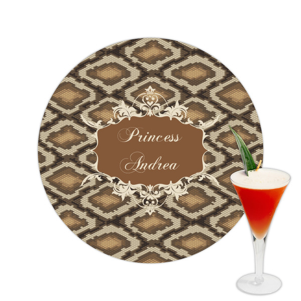 Custom Snake Skin Printed Drink Topper -  2.5" (Personalized)