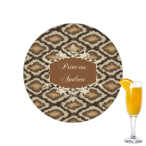 Custom Snake Skin Printed Drink Topper - 2.15" (Personalized)