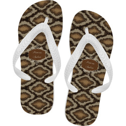 Snake Skin Flip Flops - Large (Personalized)