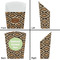 Snake Skin French Fry Favor Box - Front & Back View