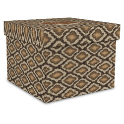 Snake Skin Gift Box with Lid - Canvas Wrapped - X-Large (Personalized)