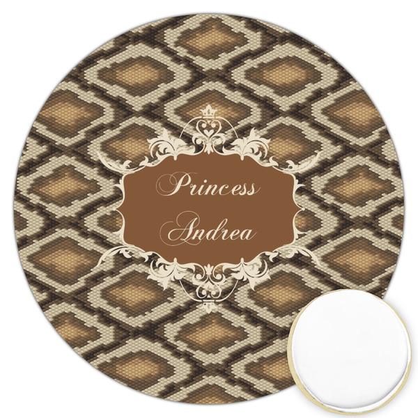 Custom Snake Skin Printed Cookie Topper - 3.25" (Personalized)