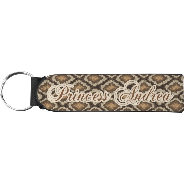 Custom Snake Skin Neoprene Keychain Fob (Personalized)