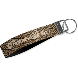 Snake Skin Wristlet Webbing Keychain Fob (Personalized)