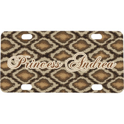 Snake Skin Mini / Bicycle License Plate (4 Holes) (Personalized)