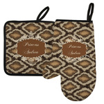 Snake Skin Left Oven Mitt & Pot Holder Set w/ Name or Text