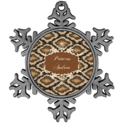 Snake Skin Vintage Snowflake Ornament (Personalized)
