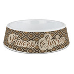 Snake Skin Plastic Dog Bowl - Large (Personalized)