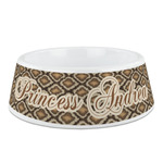 Snake Skin Plastic Dog Bowl - Medium (Personalized)