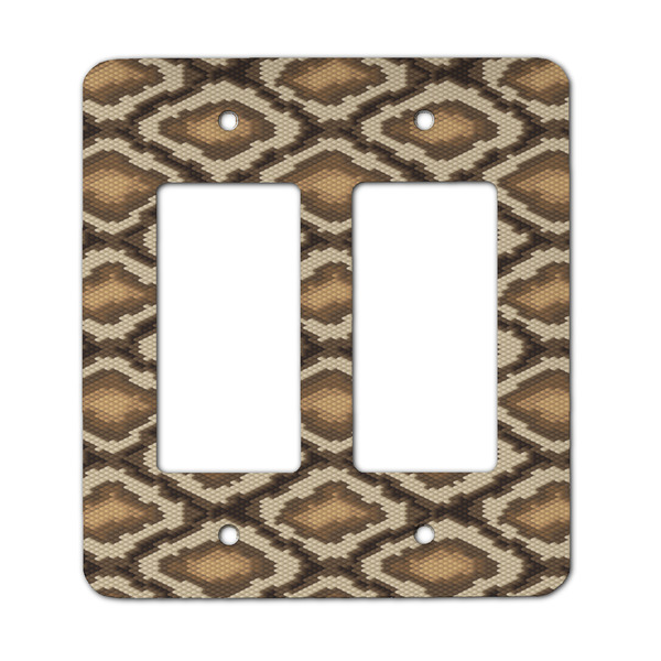 Custom Snake Skin Rocker Style Light Switch Cover - Two Switch