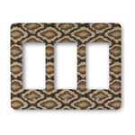 Snake Skin Rocker Style Light Switch Cover - Three Switch