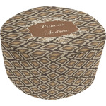 Snake Skin Round Pouf Ottoman (Personalized)