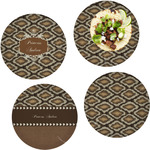 Snake Skin Set of 4 Glass Lunch / Dinner Plate 10" (Personalized)