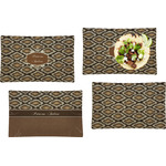 Snake Skin Set of 4 Glass Rectangular Lunch / Dinner Plate (Personalized)