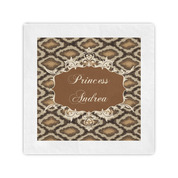 Custom Snake Skin Standard Cocktail Napkins (Personalized)