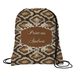 Snake Skin Drawstring Backpack - Medium (Personalized)