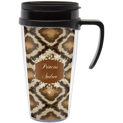 Snake Skin Acrylic Travel Mug with Handle (Personalized)