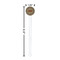 Snake Skin White Plastic 7" Stir Stick - Round - Dimensions