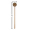 Snake Skin Wooden 6" Stir Stick - Round - Dimensions