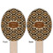 Snake Skin Wooden Food Pick - Oval - Double Sided - Front & Back