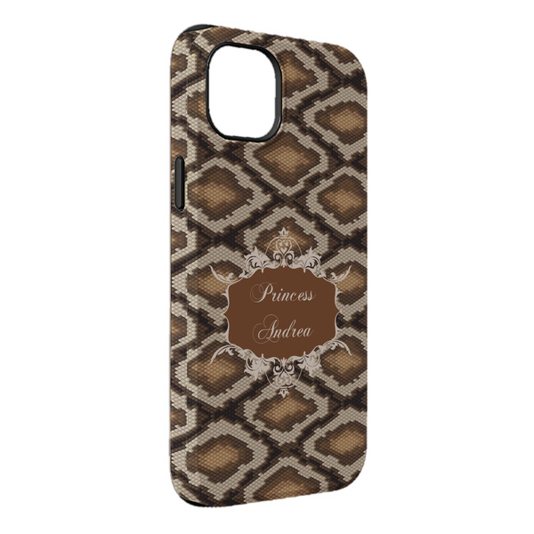 Custom Snake Skin iPhone Case - Rubber Lined - iPhone 14 Plus (Personalized)