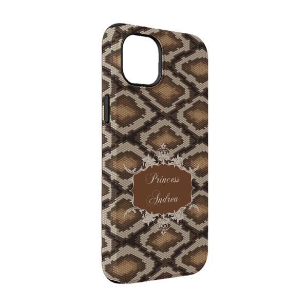 Custom Snake Skin iPhone Case - Rubber Lined - iPhone 14 Pro (Personalized)