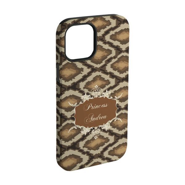 Custom Snake Skin iPhone Case - Rubber Lined - iPhone 15 Pro (Personalized)