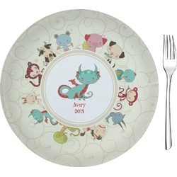 Chinese Zodiac 8" Glass Appetizer / Dessert Plates - Single or Set (Personalized)