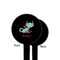 Chinese Zodiac Black Plastic 4" Food Pick - Round - Single Sided - Front & Back