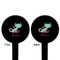 Chinese Zodiac Black Plastic 6" Food Pick - Round - Double Sided - Front & Back