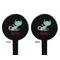 Chinese Zodiac Black Plastic 7" Stir Stick - Double Sided - Round - Front & Back