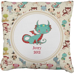 Chinese Zodiac Faux-Linen Throw Pillow 16" (Personalized)
