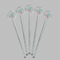 Chinese Zodiac Clear Plastic 7" Stir Stick - Round - Fan View