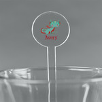 Chinese Zodiac 7" Round Plastic Stir Sticks - Clear (Personalized)