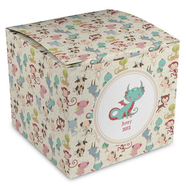 Custom Chinese Zodiac Cube Favor Gift Boxes (Personalized)