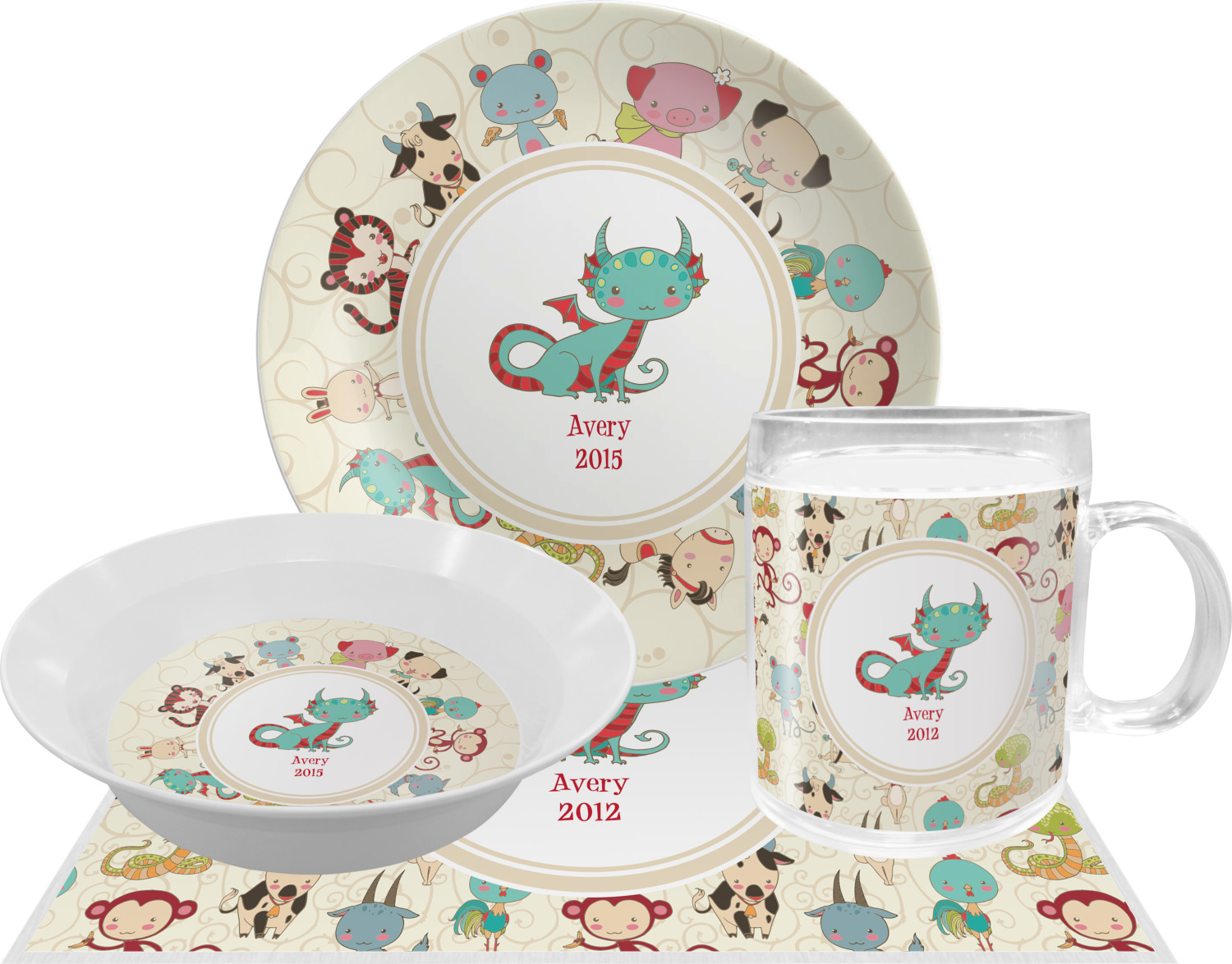 Personalized baby hot sale dinnerware sets