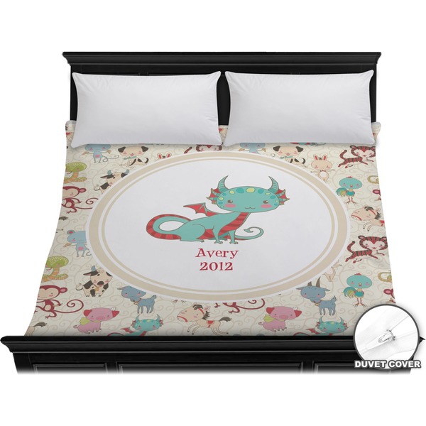 Custom Chinese Zodiac Duvet Cover - King (Personalized)