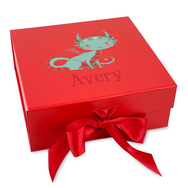 Custom Chinese Zodiac Gift Box with Magnetic Lid - Red (Personalized)