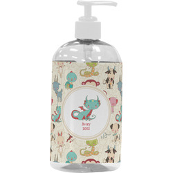 Chinese Zodiac Plastic Soap / Lotion Dispenser (16 oz - Large - White) (Personalized)