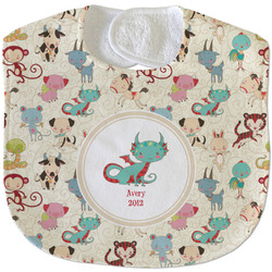 Chinese Zodiac Velour Baby Bib w/ Name or Text